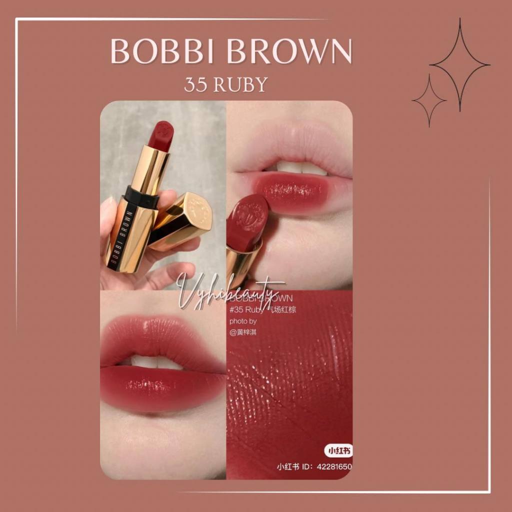Son thỏi Bobbi Brown Luxe vỏ vàng khắc logo đầu son 3.5g