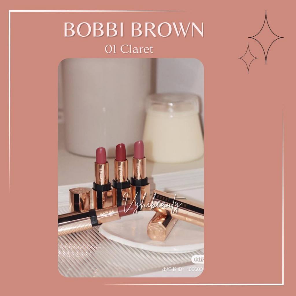 Son thỏi Bobbi Brown Luxe vỏ vàng khắc logo đầu son 3.5g