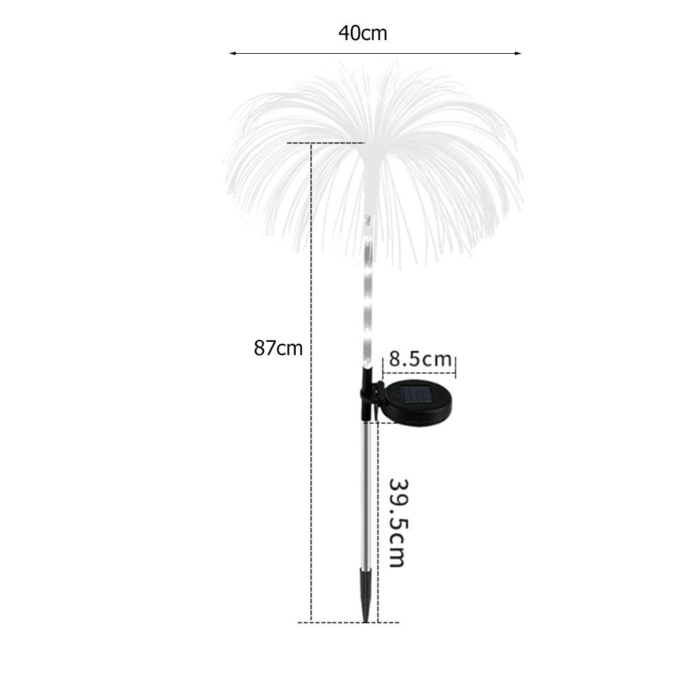 Đèn LED Năng Lượng Mặt Trời Con Sứa Đèn Đèn Flash Chống Thấm Nước Hoa Sợi Quang Cho Trang Trí Sân Vườn