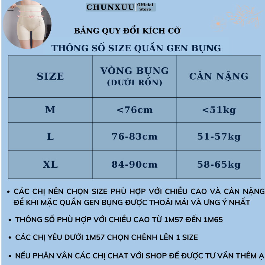 Quần Gen Nịt Bụng Cạp Cao ChunXuu Dáng Đùi Vải Su Lạnh Có 4 Nẹp Định Hình Eo - GB28