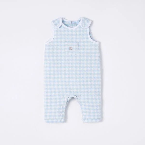 NOUS Set body yếm dài kẻ xanh/ kẻ vàng chần bông 3M 6M 9M 12M