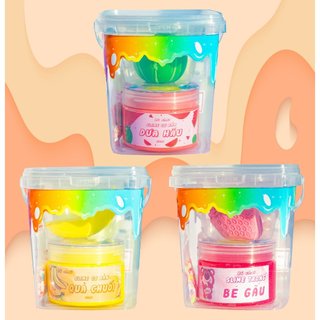 Lavis slime - bộ đồ chơi slam 150ml - tặng kèm đất sét tạo hình, charm cốm xốp nhiều màu sắc