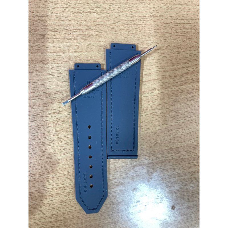 Dây đồng hồ Hublot lót da lộn trắng xám size mặt 34, 38, 42, loại đẹp,tặng tool thay dây