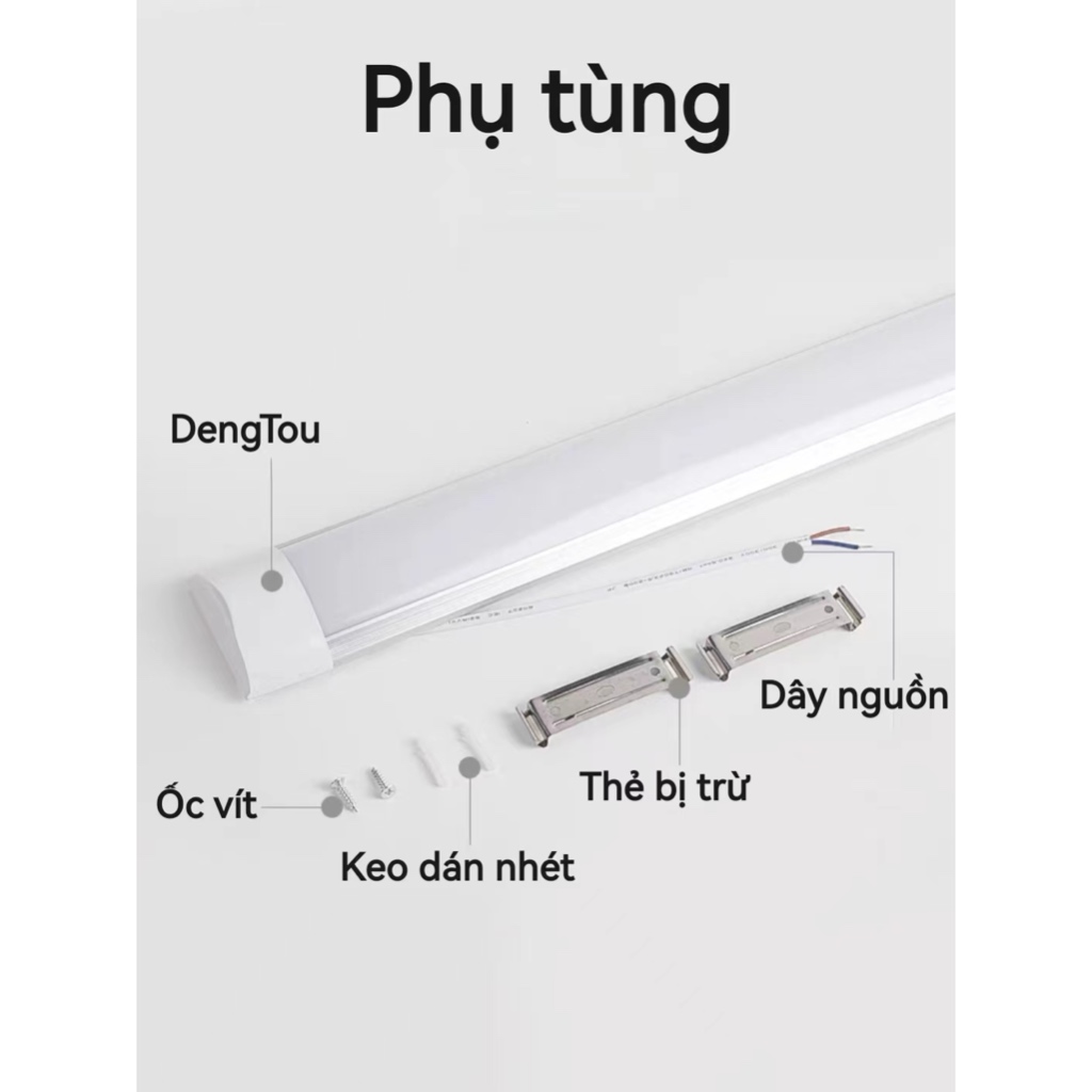 ĐÈN LED BÁN NGUYỆT ĐẦU DẸP 60CM -20W TUÝP LED SIÊU SÁNG , NHỰA CAO CẤP , CHỐNG BỤI , KÈM PHỤ KIỆN , ỨNG DỤNG