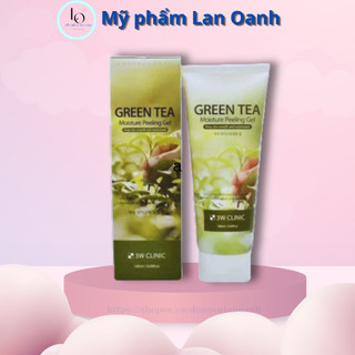 Tẩy tế bào chết 3W clinic green tea chiết xuất trà xanh 180 ml trắng da sạch mụn hàn quốc
