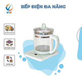Bình thủy tinh đun siêu tốc Vie-melody dung tích 1,8L (28 chức năng) - nấu cháo, đun nước, pha trà, lẩu... tiện dụng
