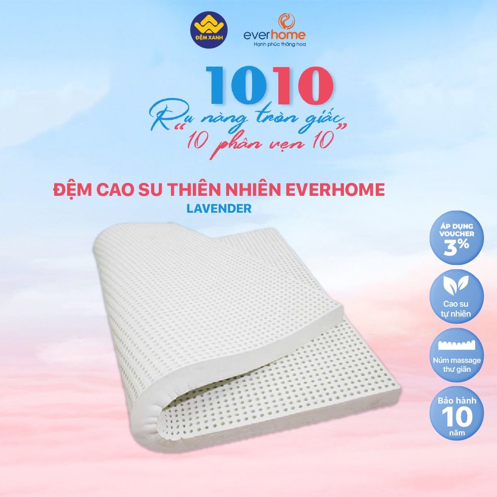 Đệm cao su thiên nhiên Everhome Lavender