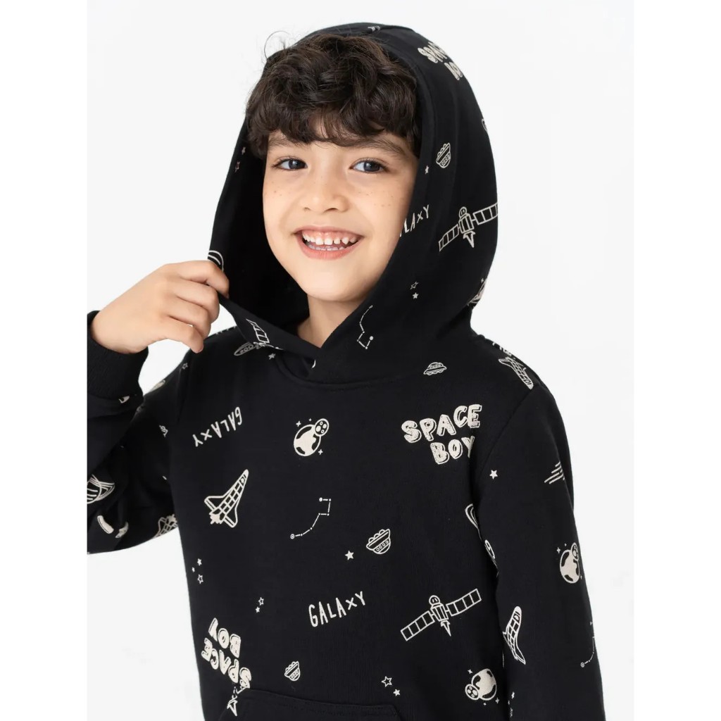 CANIFA Áo nỉ bé trai có mũ