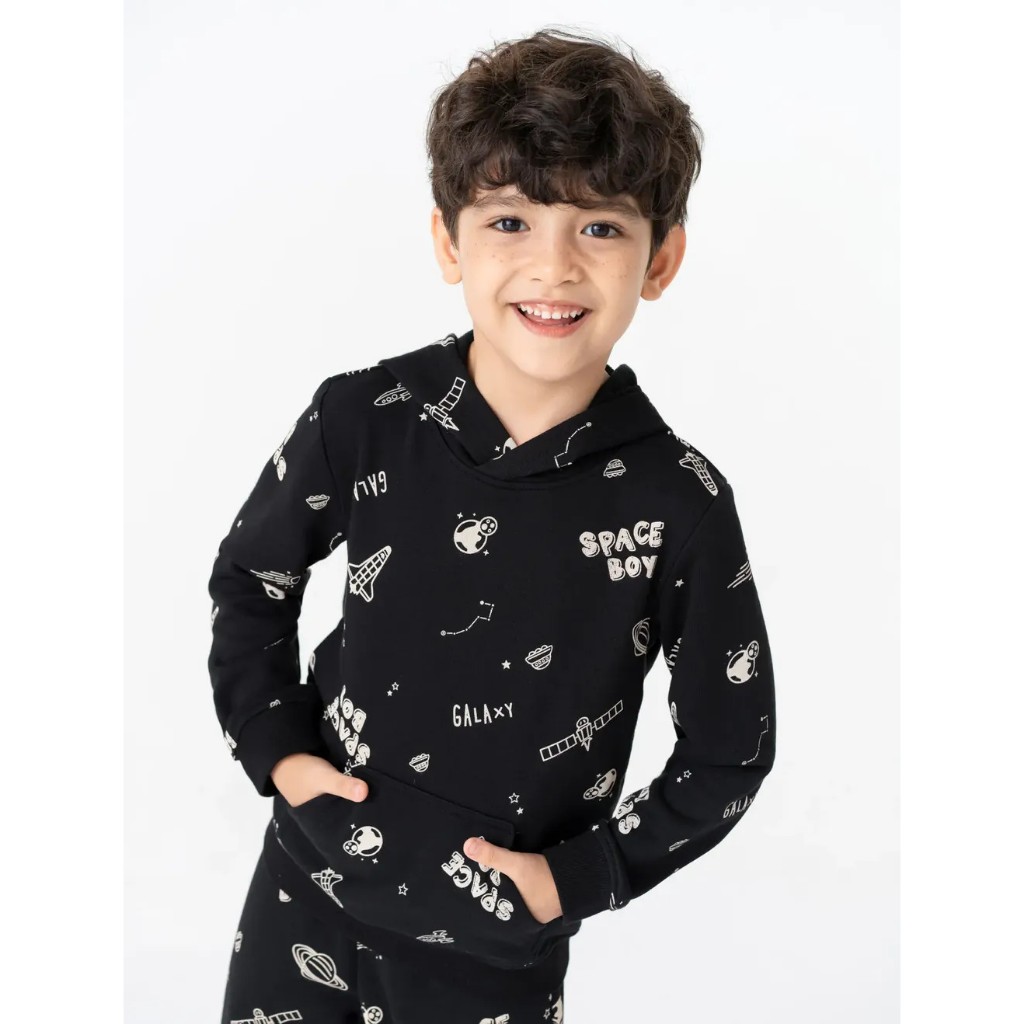 CANIFA Áo nỉ bé trai có mũ