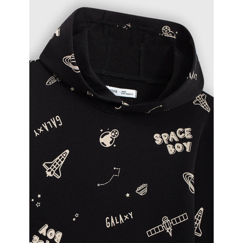 CANIFA Áo nỉ bé trai có mũ