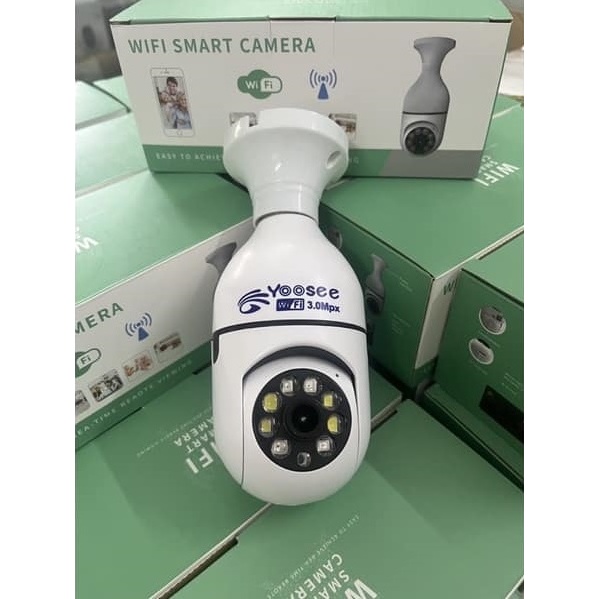 Camera Yoosee bóng đèn thế hệ mới 5.0MP - xoay 360 độ, xem đêm có màu, mẫu mới 2023 MÃ BÓNG ĐÈN