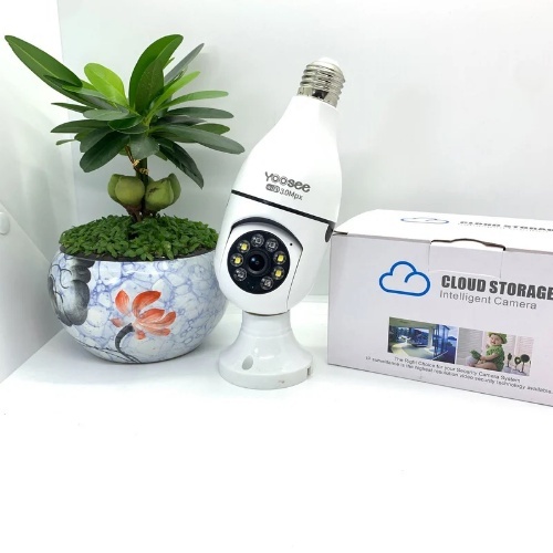 Camera Yoosee bóng đèn thế hệ mới 5.0MP - xoay 360 độ, xem đêm có màu, mẫu mới 2023 MÃ BÓNG ĐÈN