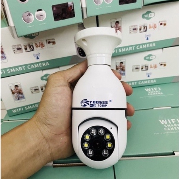 Camera Yoosee bóng đèn thế hệ mới 5.0MP - xoay 360 độ, xem đêm có màu, mẫu mới 2023 MÃ BÓNG ĐÈN