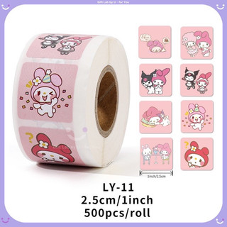 Cuộn 500 tem tròn/ sticker Sanrio