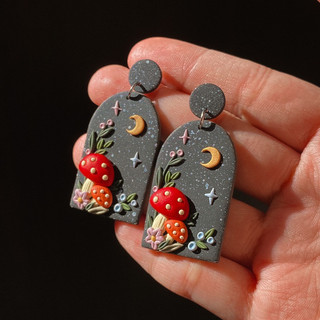 Khuyên tai đất sét nung Polymer Clay