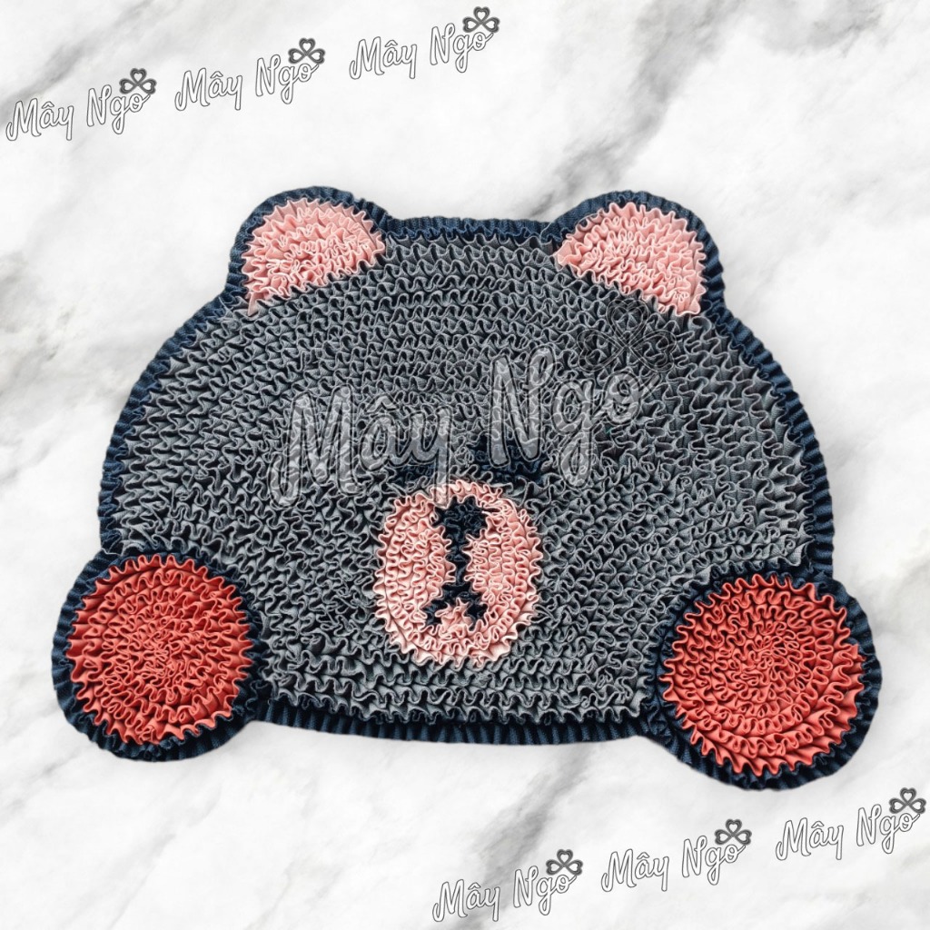 Thảm lau chân hình thú thảm gấu trang trí dễ thương