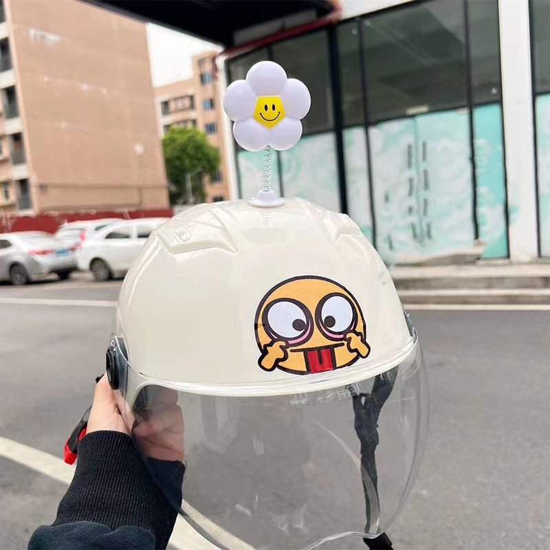 Bông Hoa Lò Xo Gắn Nón Bảo Hiểm, Trang Trí Xe Nhiều Màu Xinh Xắn Cute