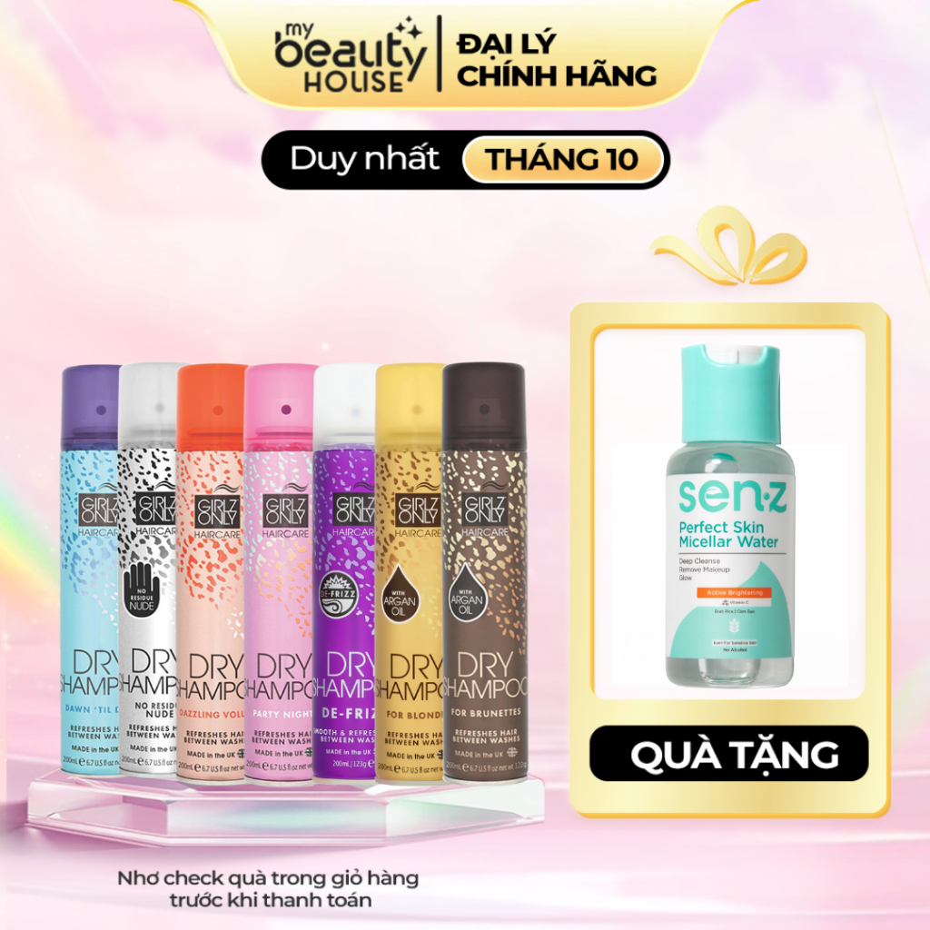 DẦU GỘI KHÔ GIRLZ ONLY DRY SHAMPOO 200ML