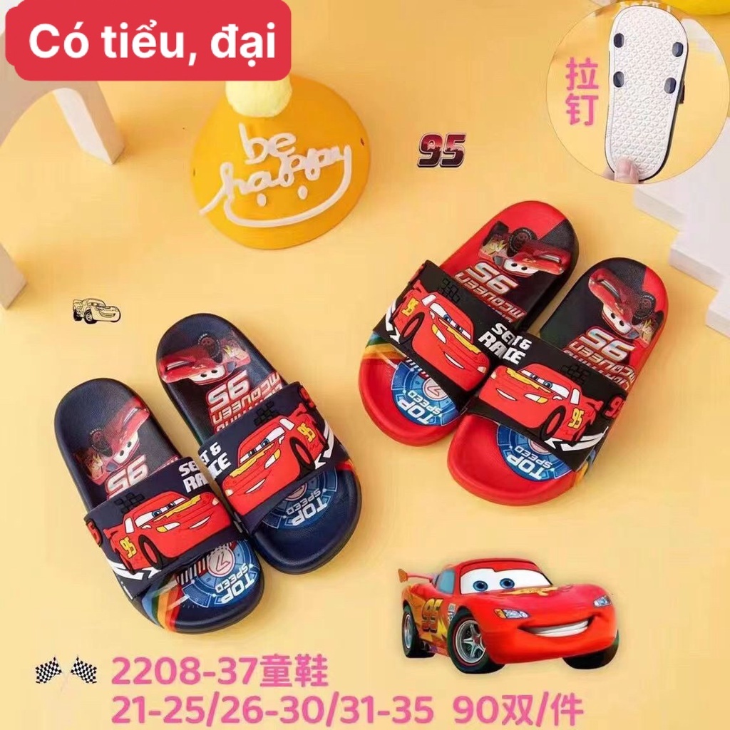 Dép bé trai Dép trẻ em Dép  in hình 3D ô tô siêu nhân ngộ nghĩnh