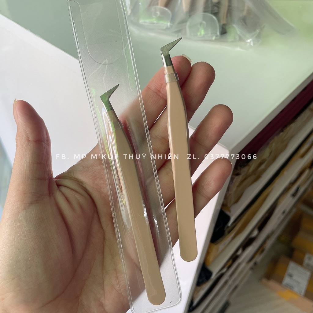 Nhíp nhọn gắn mi mũi cong