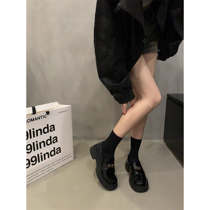 GIÀY LOLITA OXFORD MIU GIÀY LOAFER, GIÀY DÉP NỮ MOCA  đế cao