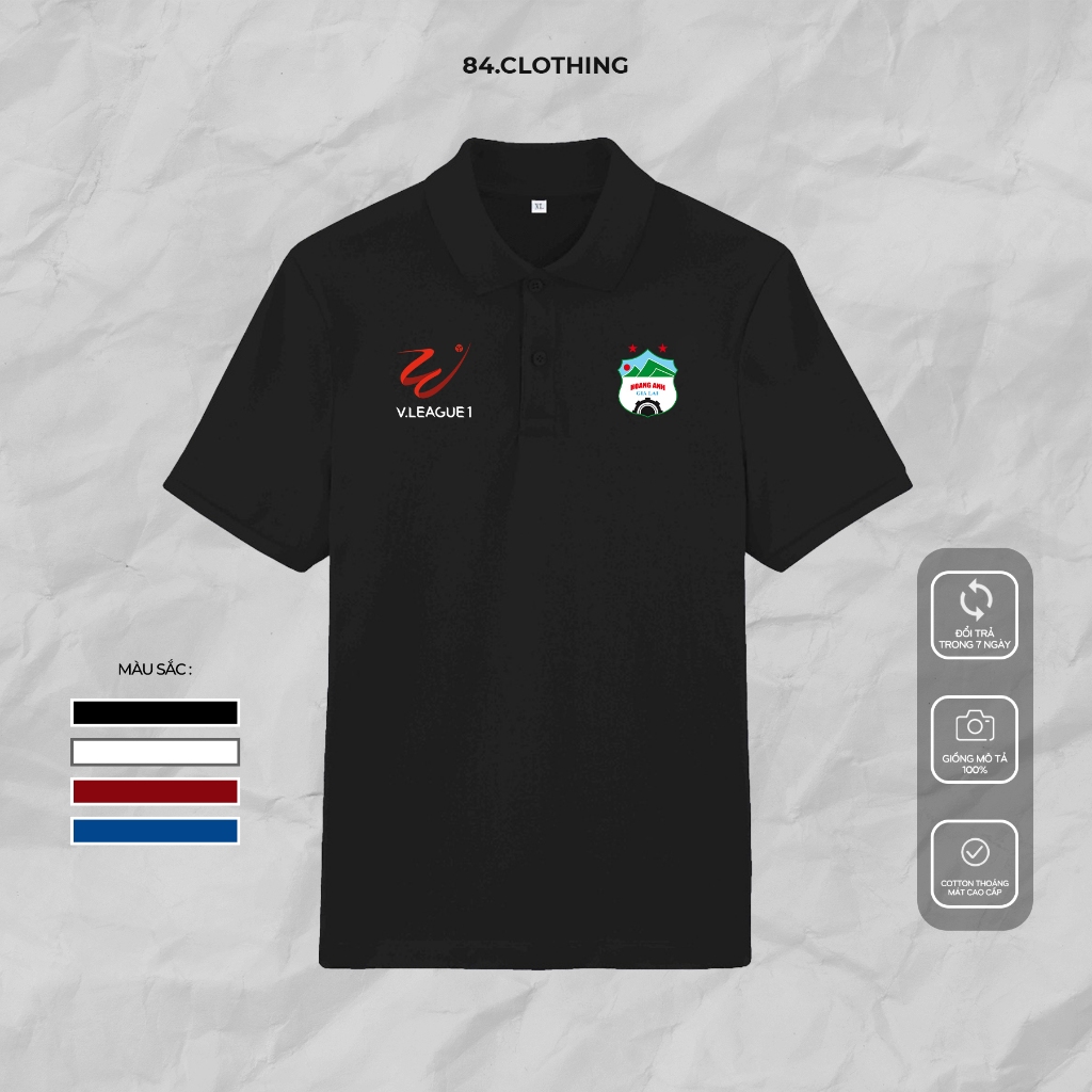 Áo polo HOÀNG ANH GIA LAI / V.LEAGUE chất siêu mát mềm mịn co dãn 84.CLOTHING