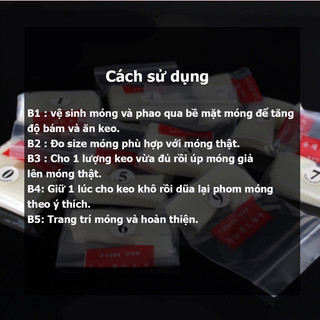 Móng up tay + móng dán 40k đủ size 500 móng phom đẹp