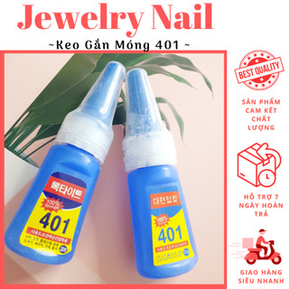 Keo 401 gắn móng giả dán móng chính hãng siêu chắc 20g