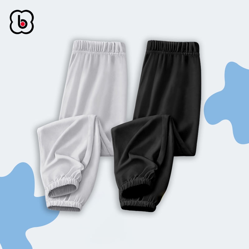 Quần dài bé trai BabyloveGO 2024 vải thun cotton cho bé dáng jogger thể thao năng động QTD01