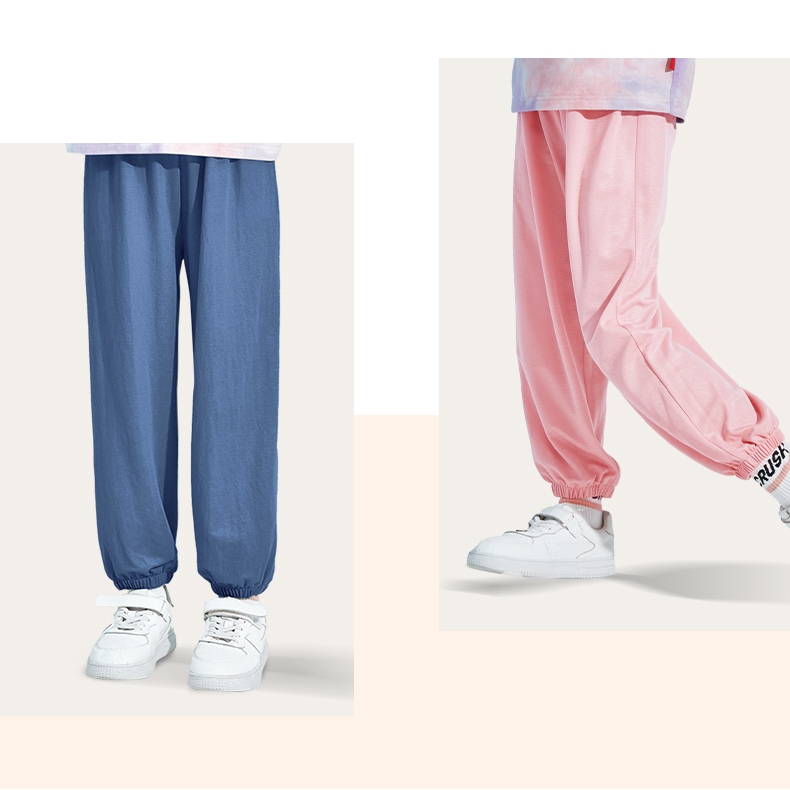 Quần dài bé trai BabyloveGO 2024 vải thun cotton cho bé dáng jogger thể thao năng động QTD01