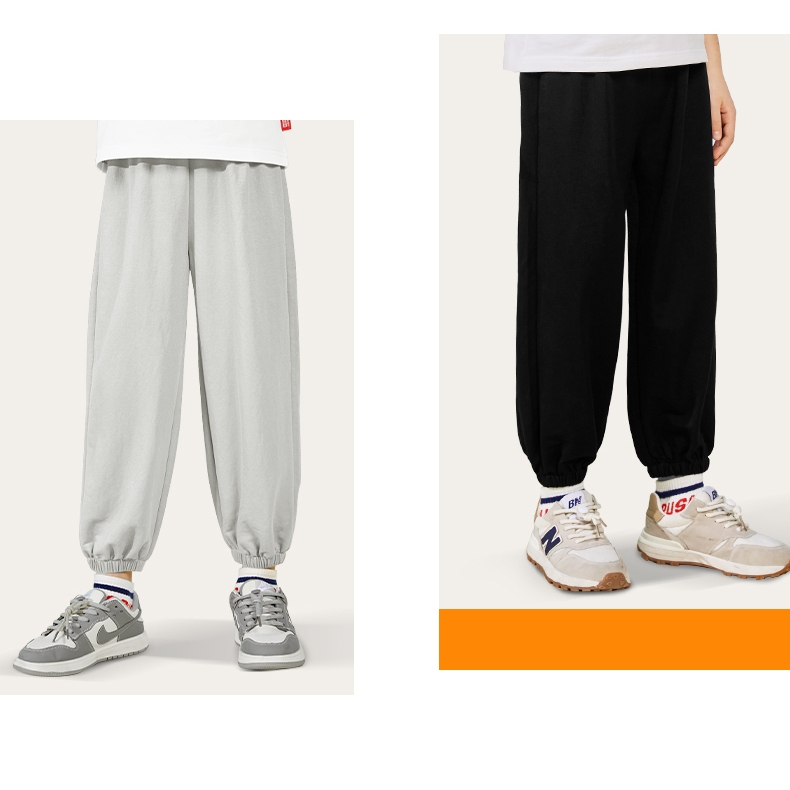 Quần dài bé trai BabyloveGO 2024 vải thun cotton cho bé dáng jogger thể thao năng động QTD01