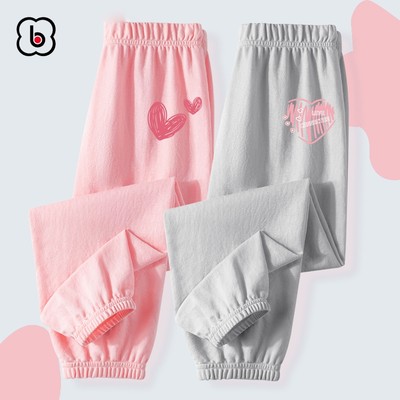 Quần dài bé gái BabyloveGO mẫu mới 2026 quần thu đông cho bé gái cạp chun bo gấu dáng jogger