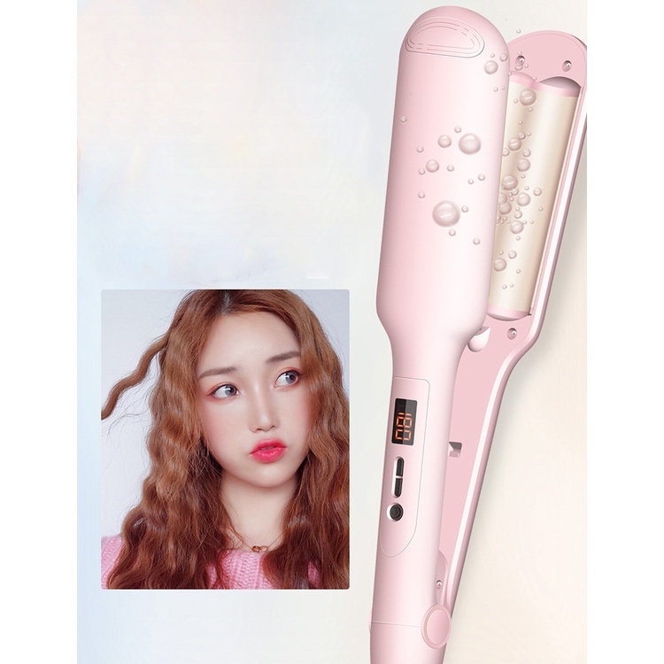 Máy Uốn Duỗi Tóc Làm Xoăn Sóng Nước Hippie Size 25 Màn Hình LCD Chỉnh Nhiệt Phủ Ceramic S.NY 04