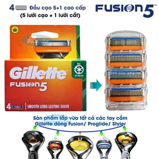 Hộp 4 lưỡi dao cạo râu Gillette Fusion5
