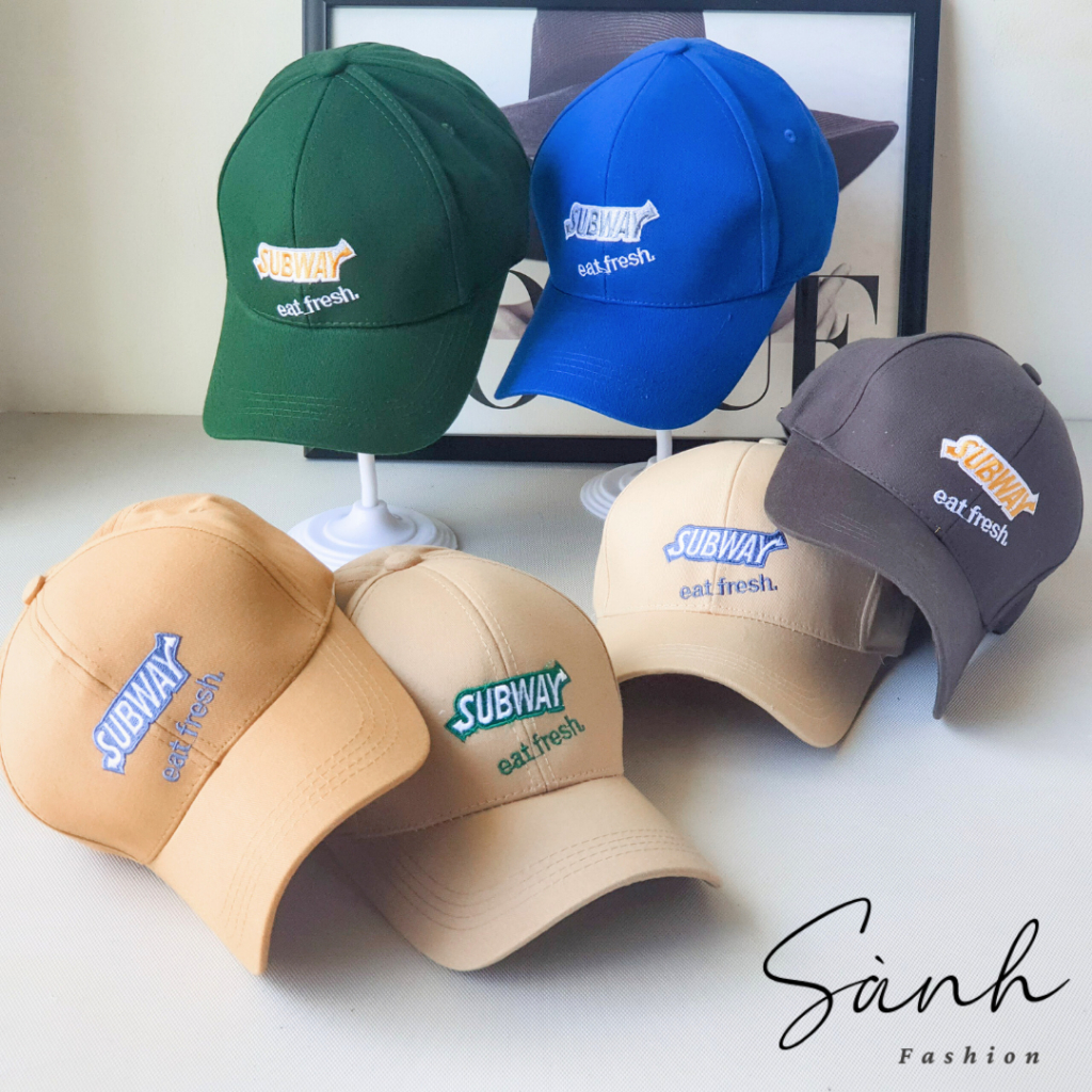 Mũ lưỡi trai thêu chữ SUBWAY Nón kết chất kaki cao cấp thời trang form unisex nam nữ K63