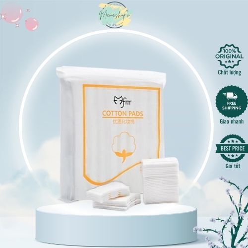 Bông tẩy trang Lameila 222 miếng, chất liệu cotton dai, không xù lông, không bở, dễ dàng sử dụng tẩy trang