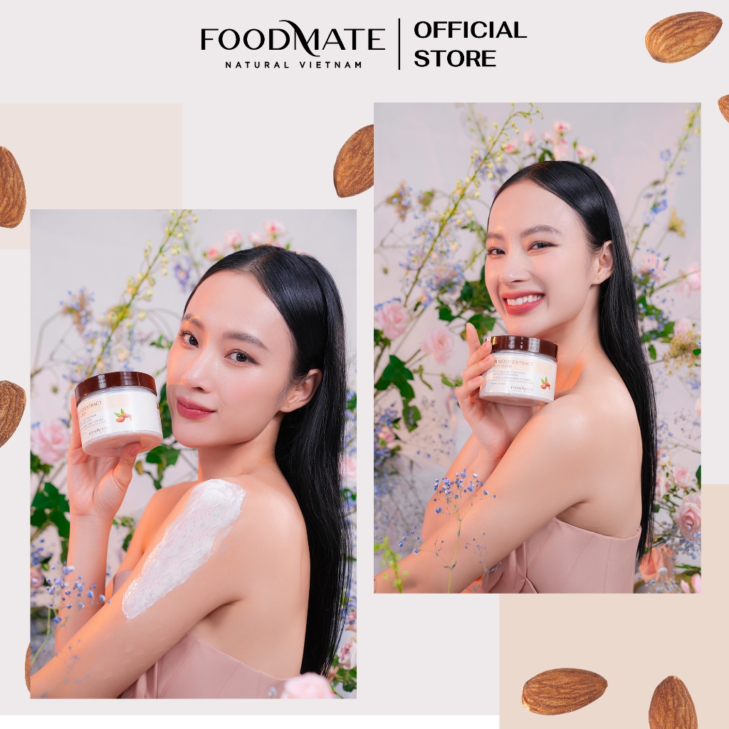 Tẩy tế bào chết body hạnh nhân FOODMATE ngừa mụn, trắng da, chống oxy hóa cho mọi làn da 250g