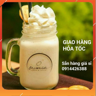 Cốc thủy tinh có nắp 480ml có quai nắp kín không lỗ
