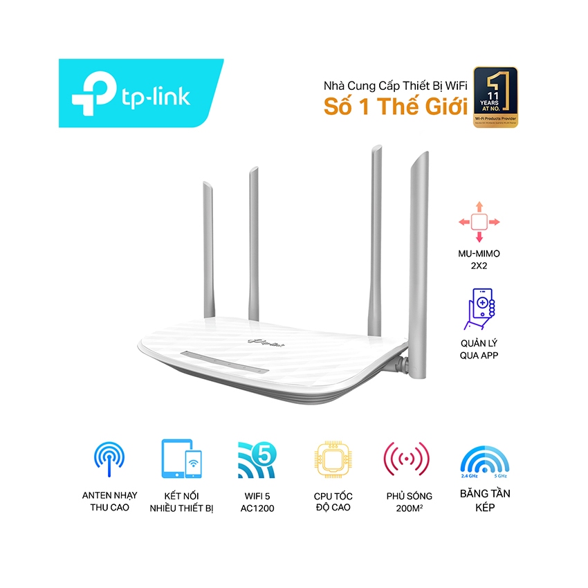 Bộ phát wifi băng tần kép TP-Link Archer C50 Wireless AC1200Mbps