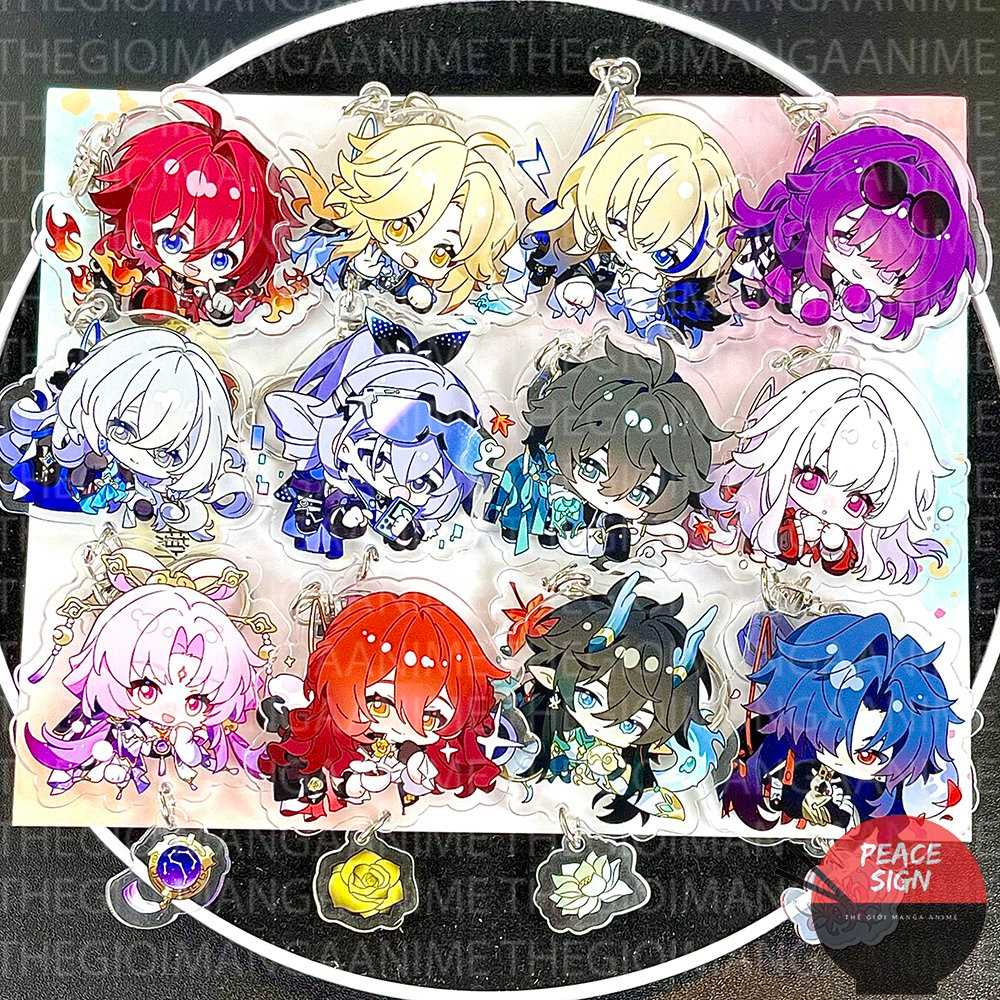 Móc khóa HONKAI STAR RAIL ver TREO THẢ mica trong acrylic chibi anime game cute M1