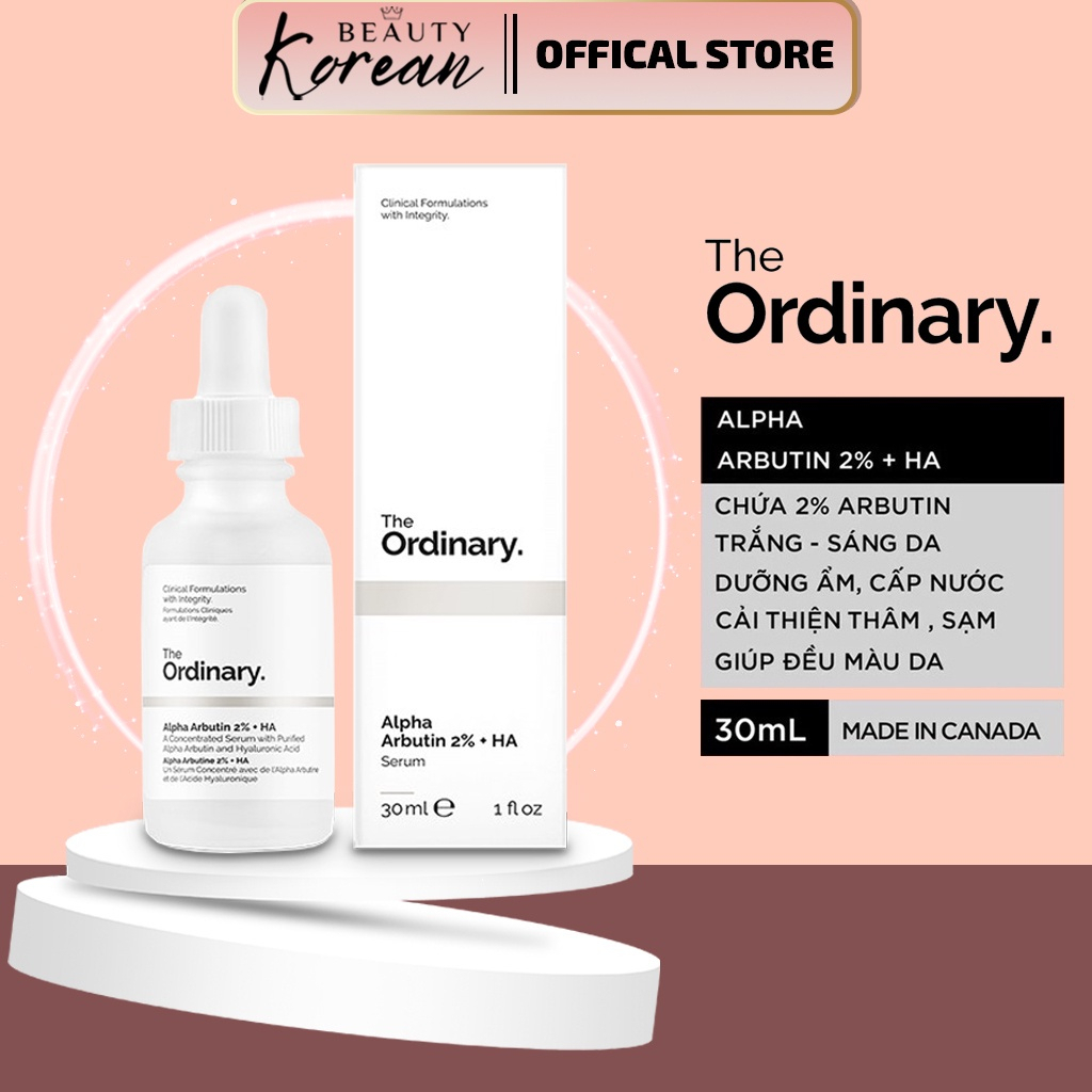 Serum Dưỡng Trắng Da Alpha Arbutin 2% + HA - The Ordinary 30ml