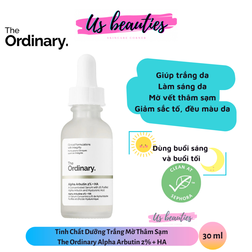Serum Dưỡng Trắng Da Alpha Arbutin 2% + HA - The Ordinary 30ml