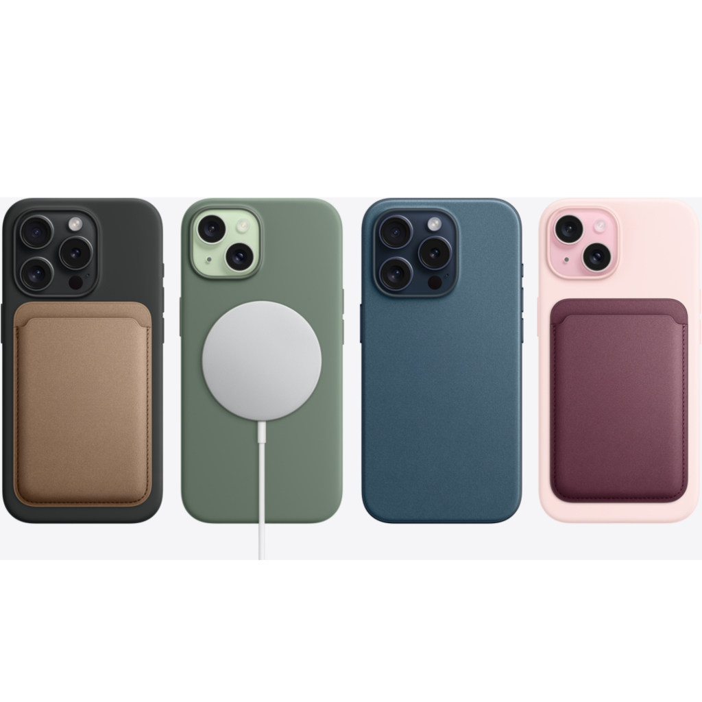 Ví từ tính nam châm vải tinh dệt FineWoven Wallet có logo cho iPhone 15 Series / 14 Series / 13 Series / 12 Series