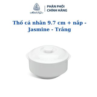 Thố cá nhân 9.7 cm + nắp - jasmine - trắng - gốm sứ cao cấp minh long i