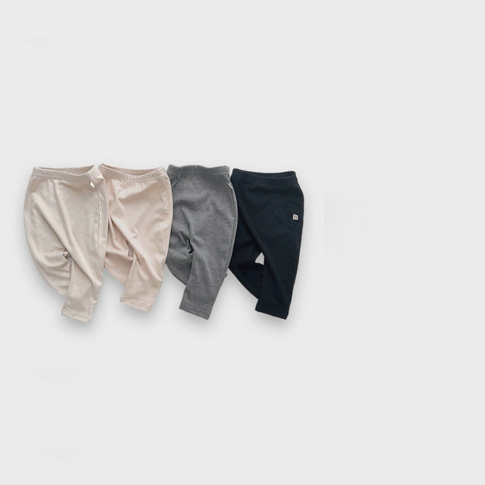 Q156 Quần dài cho bé Oh Baby - Quần Legging Dài Cotton Trơn Co Giãn Đáp Đũng Thu Đông Cho Bé