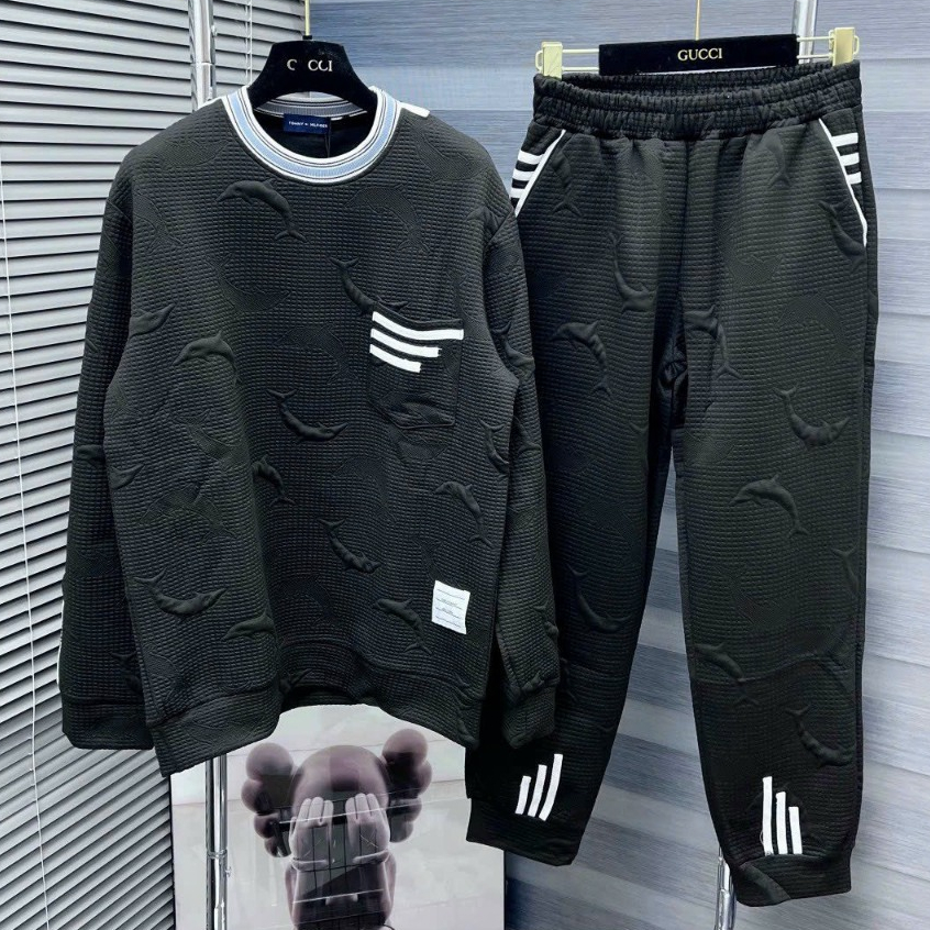 Bộ Nỉ Nam Thu Đông Tay Dài Chất xốp vân cá heo PAHITO