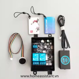 Công tắc đọc vân tay thẻ từ rfid nfc rs485 modbus vt02