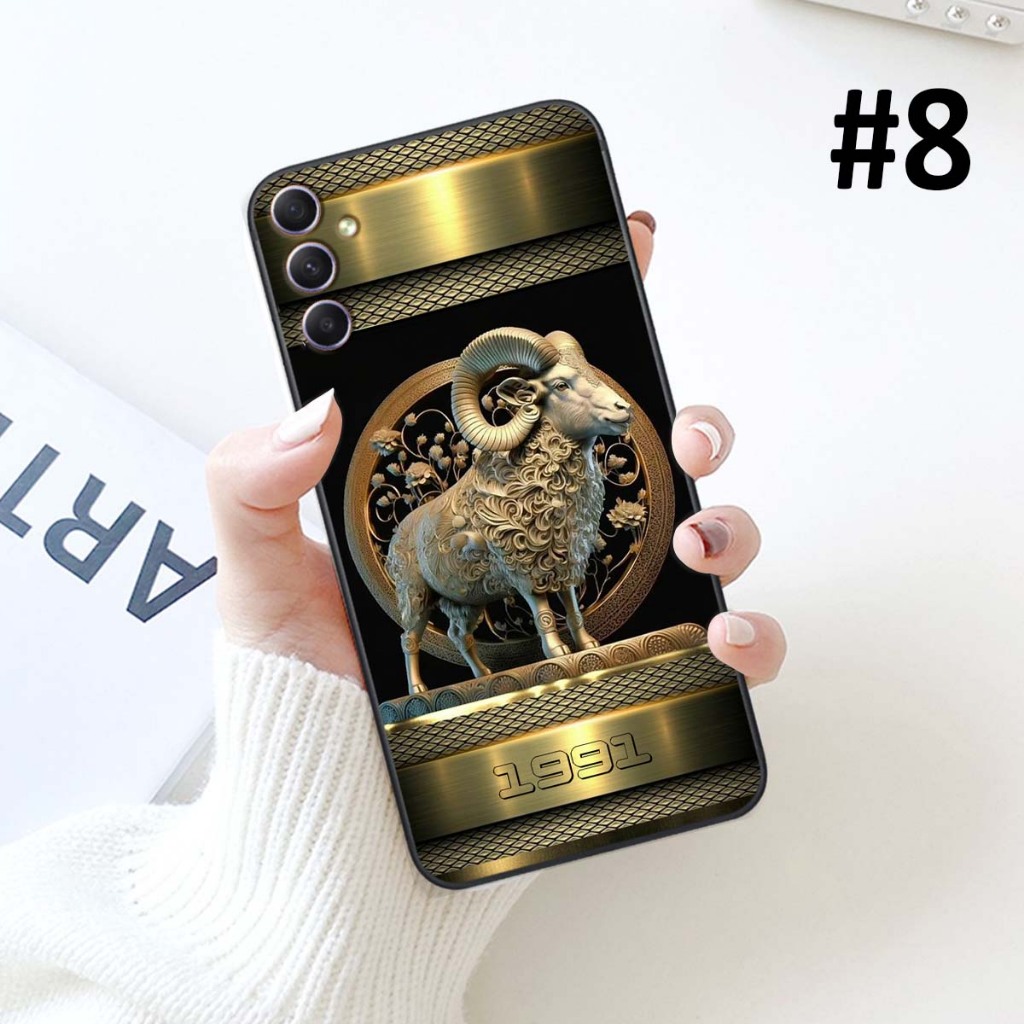 Ốp lưng Samsung A14/ A34/ A54 5G / A24  viền dẻo mặt sau TPU cao cấp mẫu  12 con giáp in năm sinh theo yêu cầu