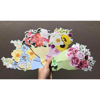 Thiệp bó hoa viết lời chúc