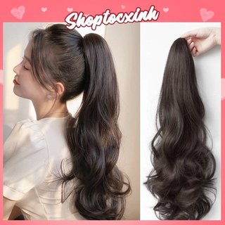 Tóc giả ngoạm đuôi ngựa, tóc kẹp ngoạm thẳng, kẹp ngoạm xoăn,buộc tóc giả cao cấp